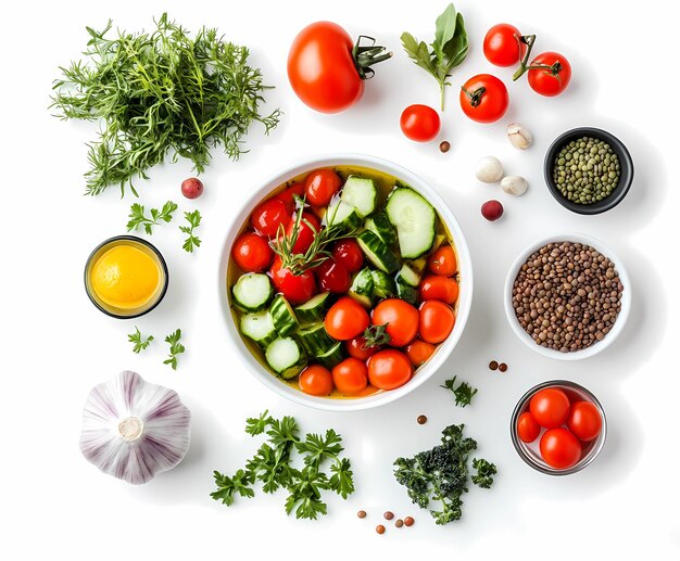 Składniki na drewnianym stole